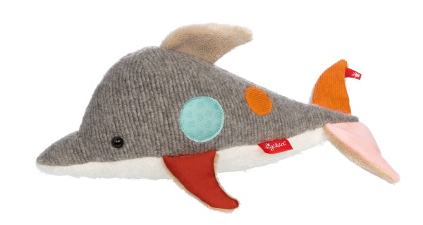 Sigikid Kuscheltier Delfin Patchwork Sweety Yellow 33cm