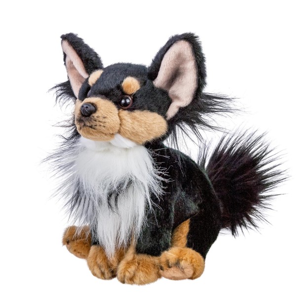 Kuscheltier Chihuahua 25 cm sitzend schwarz Plüschhund