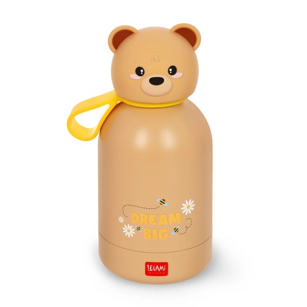 Thermosflasche Teddybär 19 cm braun/gelb Hot&Cold BFF