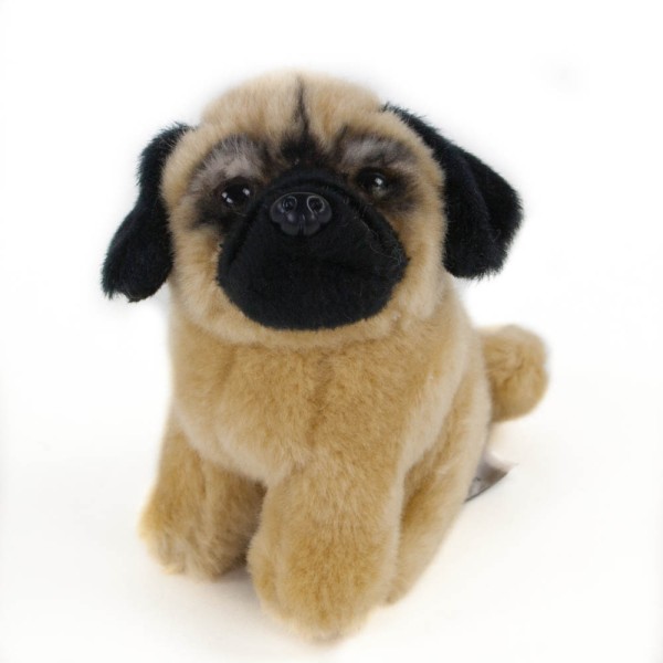 Kuscheltier Mops 12 cm Hund klein Uni-Toys