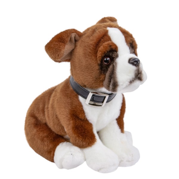 Boxer + Halsband 27 cm Kuscheltier Hund