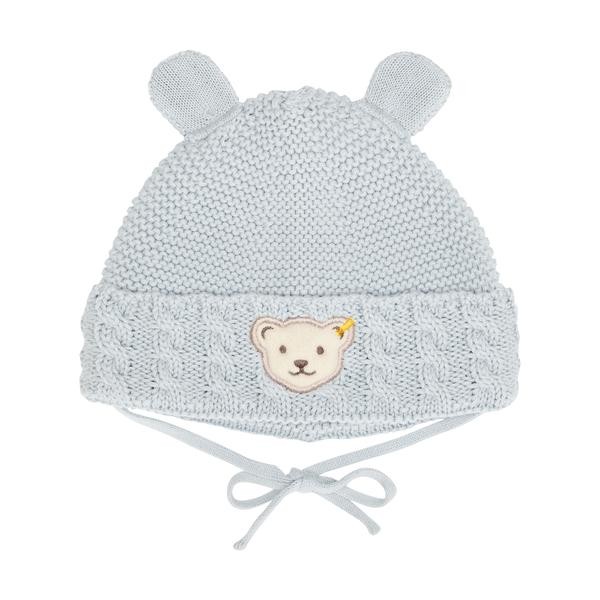 Steiff Mütze Strick blau mit Ohren