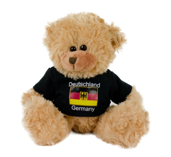 Teddybär Germany 22 cm schwarzes Shirt