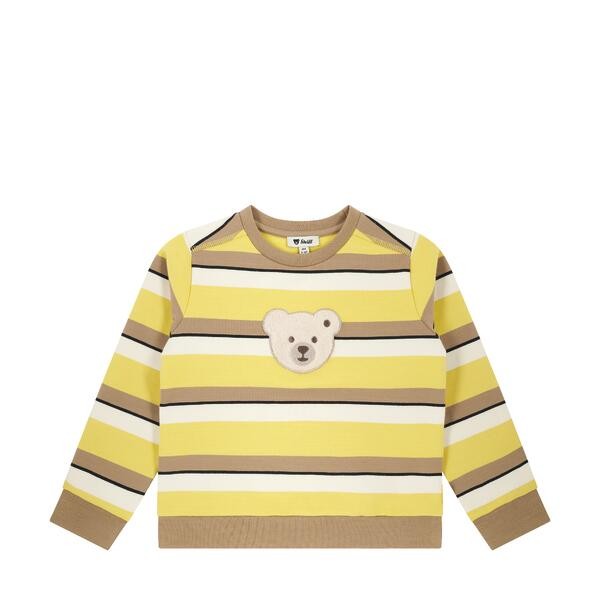 Steiff Sweatshirt gelb/braun gestreift
