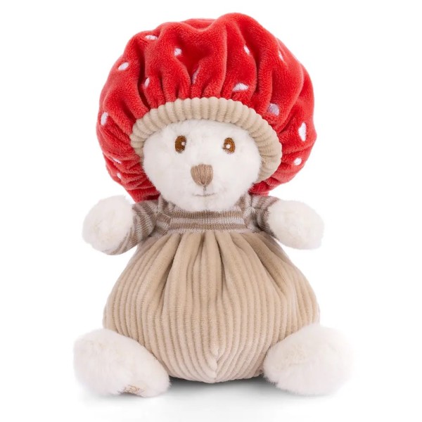 Bukowski Ziggy Pilz beige/rot 15 cm Plüschteddybär