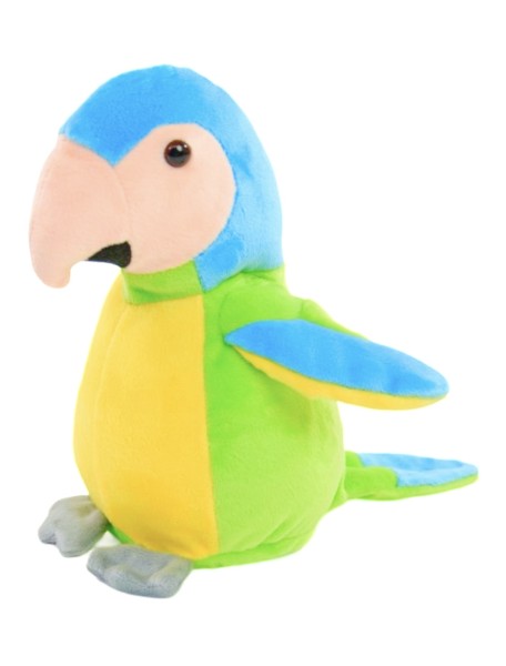 Labertier-Papagei grün-gelb-blau 16 cm Samira