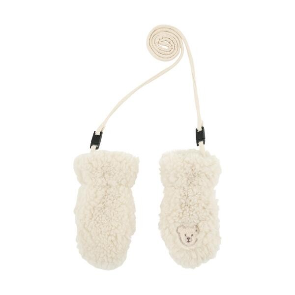 Steiff Fäustlinge beige Teddyplüsch