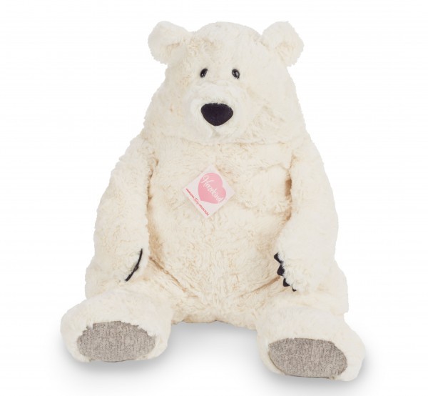 Teddy Hermann Polarbär Jones weiß sitzend 50 cm Kuscheltier