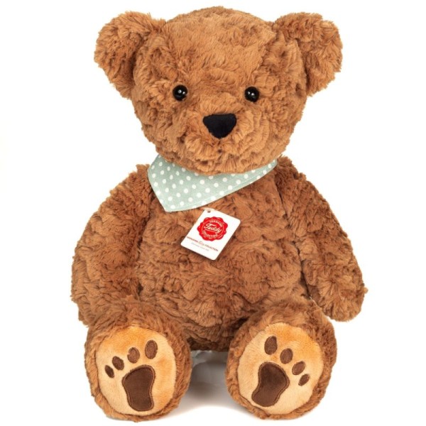 Teddy Hermann Teddybär braun mit gepunktetem Halstuch 45 cm