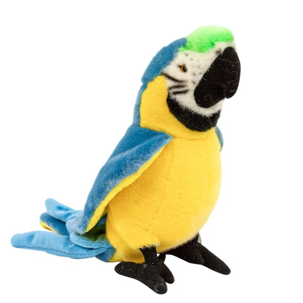 Papagei 25 cm blau/gelb/grün Kuscheltier Vogel
