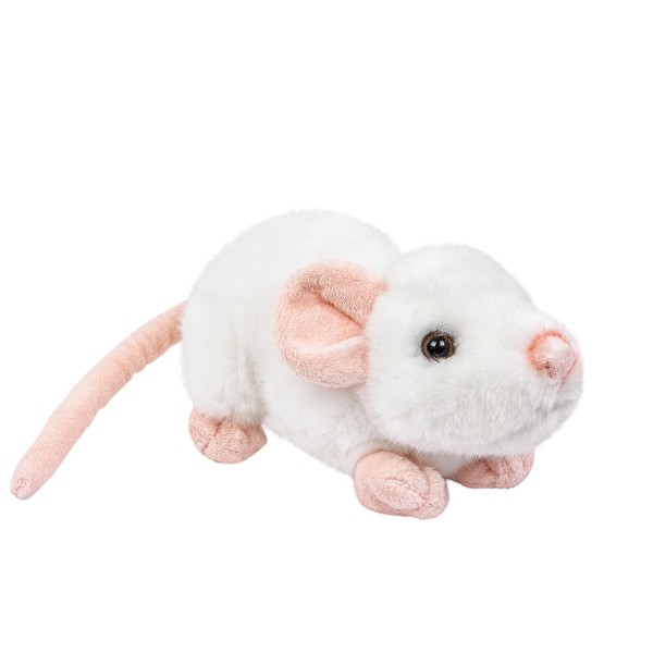 Plüschtier Ratte 21 cm stehend weiß