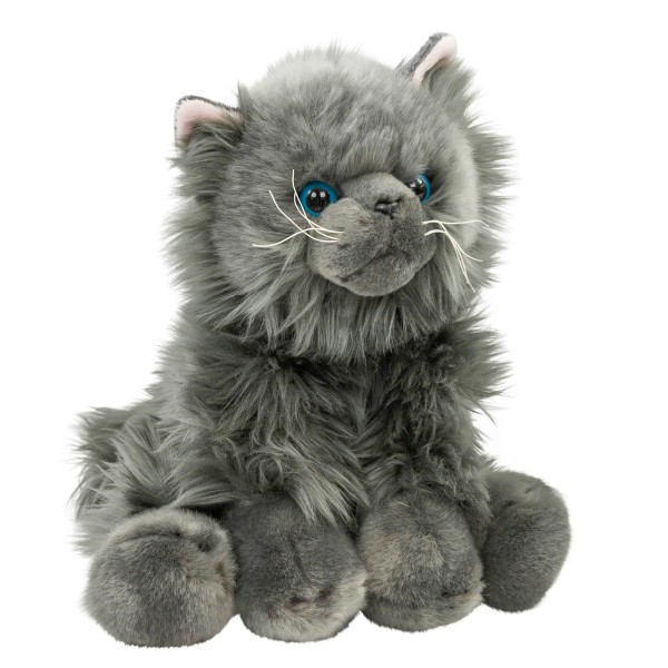 Kuscheltier Perserkatze 26 cm sitzend grau Katze Plüschkatze