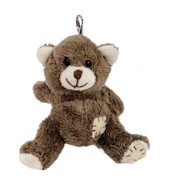 Schlüsselanhänger Teddybär 8 cm braun