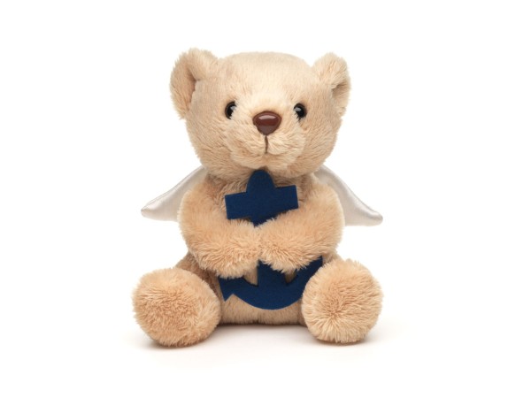 Teddybär Schutzengel mit Anker hellbraun 13 cm Plüschteddybär