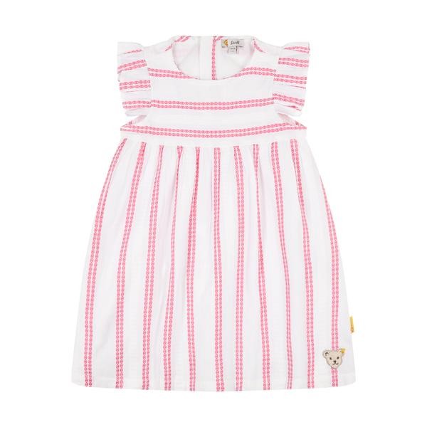 Steiff Kleid weiß/pink gestreift