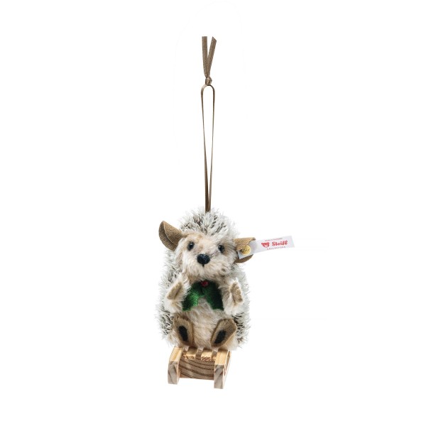 Steiff Igel mit Schlitten Ornament RMS 9 cm 684135