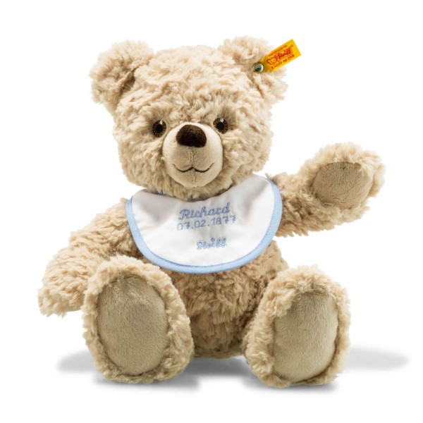 Steiff Teddybär zur Geburt beige 30 cm (Lätzchen wird nach Beauftragung von Steiff bestickt) 241215