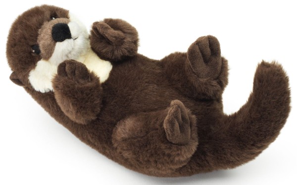 Kuscheltier Otter braun 23 cm Plüschotter gerollt