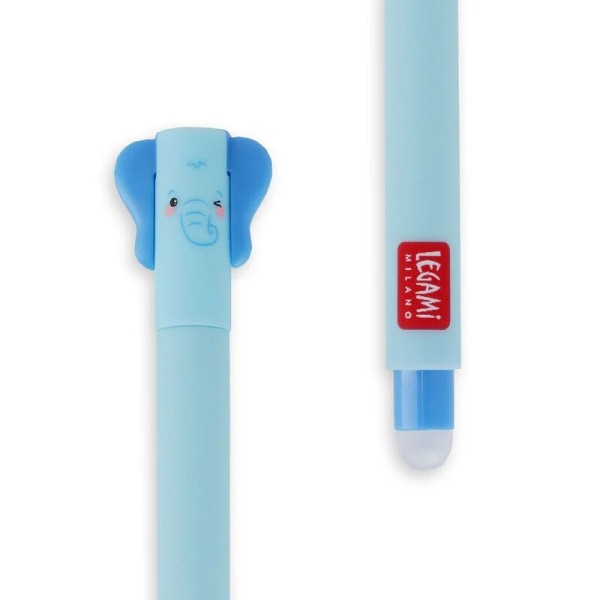 Erasable Gel Pen Elefant 15 cm blau