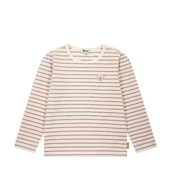 Steiff T-Shirt langarm beige/rot gestreift