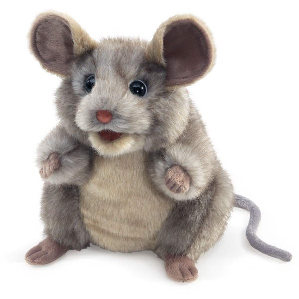 Folkmanis Handpuppe graue Maus 28 cm