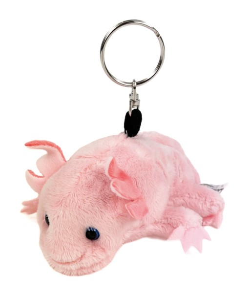 Schlüsselanhänger Axolotl rosa 10 cm Kuscheltier
