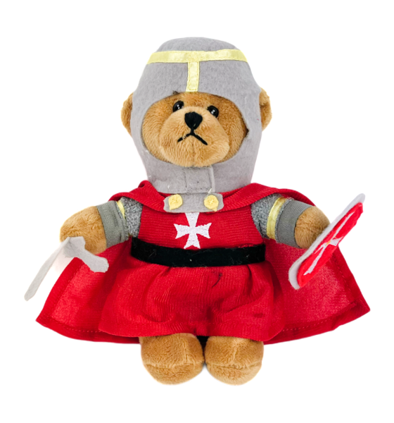 Teddybär Ritter 22 cm stehend rot Plüschtier