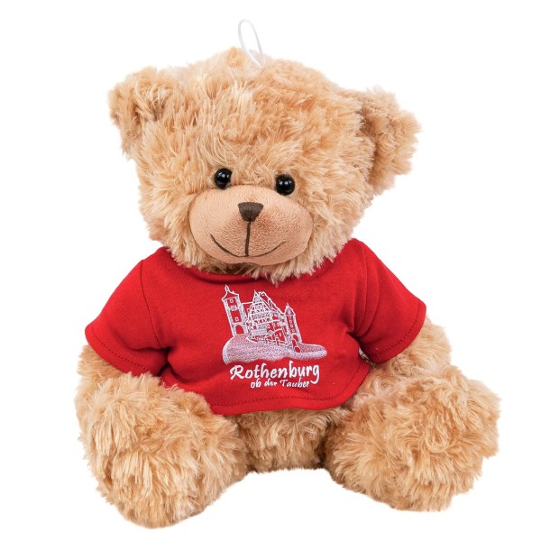 Teddybär Rothenburg Plönlein 30 cm rotes Shirt