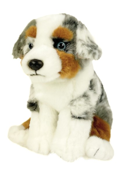 Kuscheltier Australian Shepherd sitzend 23 cm Plüschhund