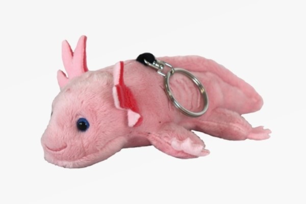 Schlüsselanhänger Axolotl rosa 10 cm Kuscheltier