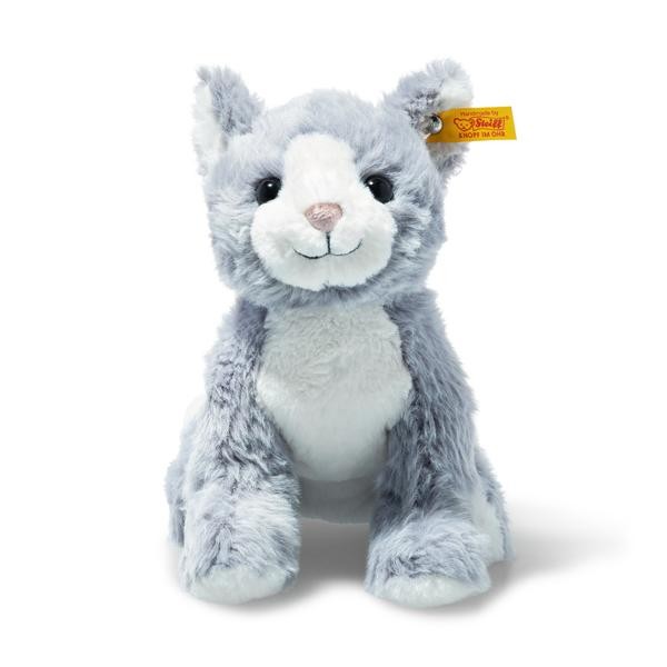 Steiff Katze Cassie 26 cm eisblau/weiß Kuscheltier 067051