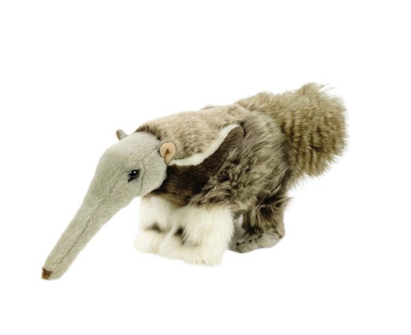 Kuscheltier Ameisenbär 25 cm stehend grau meliert