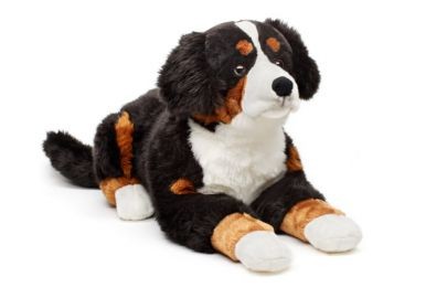 Berner Sennenhund groß liegend 70 cm Uni-Toys Kuscheltier Hund XXL groß