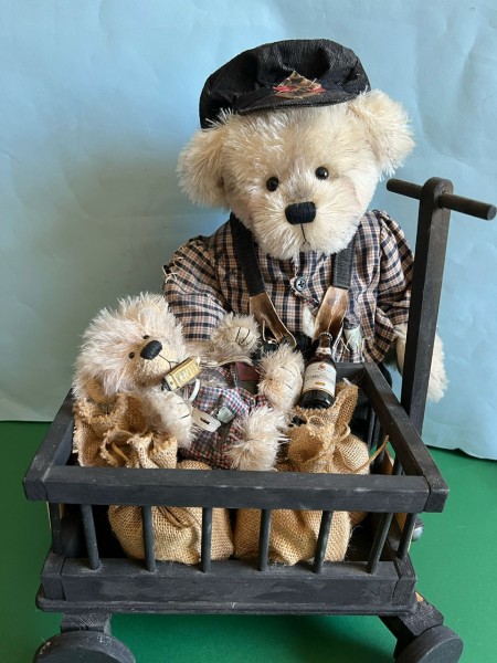 Gudrun Didszilatis Teddybär Kohlenhändler 35 cm