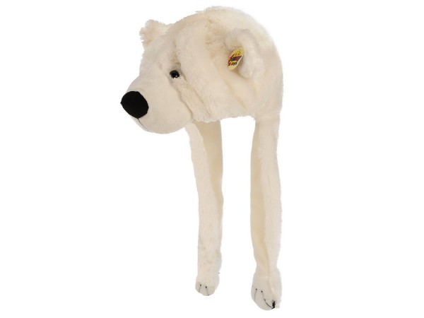 Eisbär-Plüschmütze one size