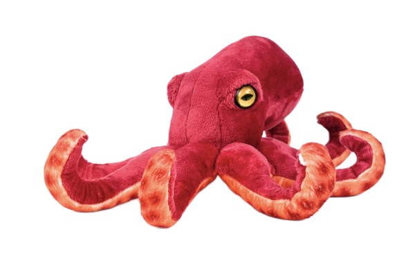 Kuscheltier Oktopus 26 cm rot/orange Plüschoktopus