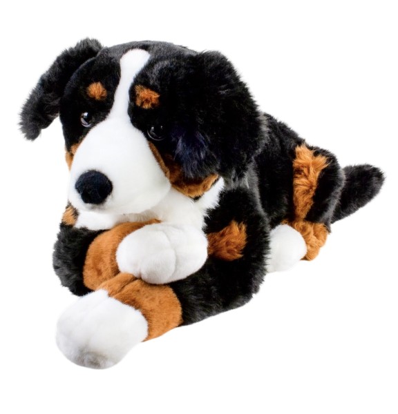 Berner Sennenhund groß liegend 70 cm Uni-Toys Kuscheltier Hund XXL