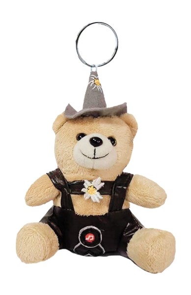 Schlüsselanhänger Jodelbär 18 cm braun