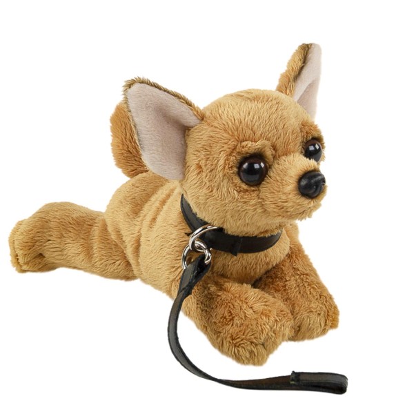 Kuscheltier Chihuahua liegend 20 cm braun Uni-Toys