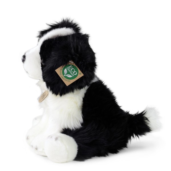 Kuscheltier Hund Border Collie 30 cm sitzend schwarz/weiß Plüschhund