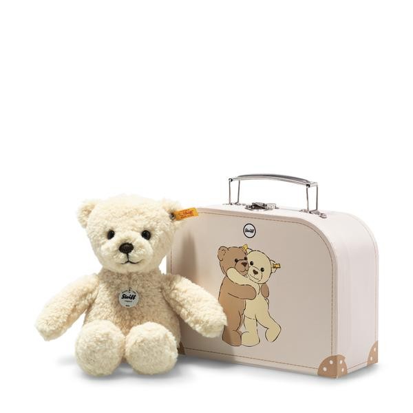 Steiff Teddybär Mila 21 cm im Koffer vanille 114038