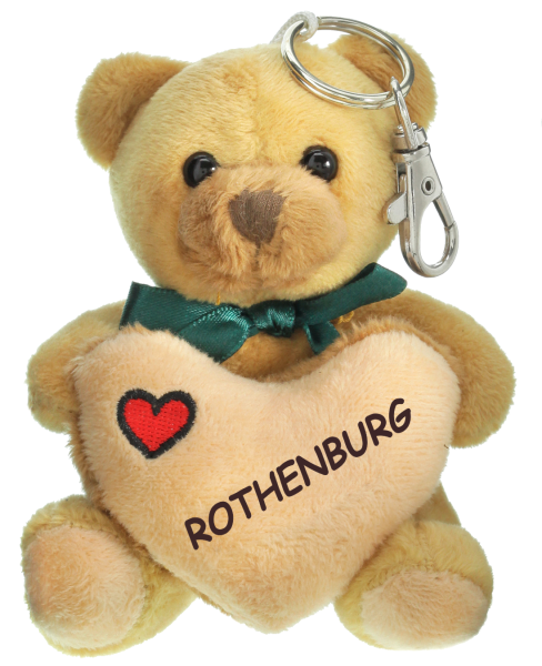Schlüsselanhänger Teddybär mit Herz Rothenburg 15 cm