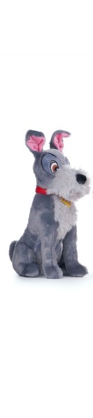 Kuscheltier Hund Strolch Disney sitzend grau 30 cm Plüschhund