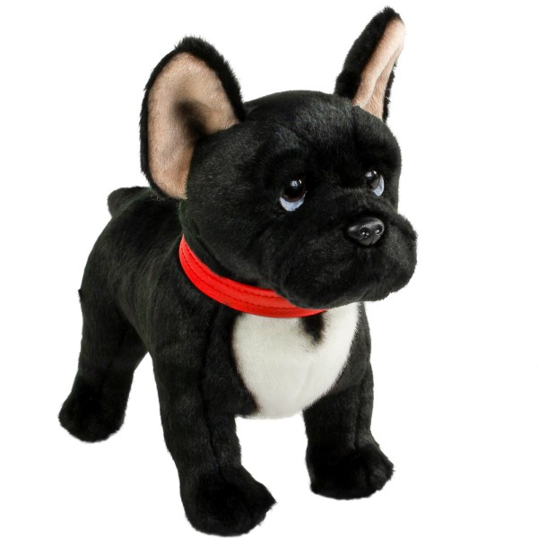 Französische Bulldogge schwarz 30 cm stehend Kuscheltier Hund