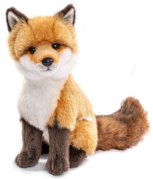 Kuscheltier Fuchs sitzend rotbraun/weiß 27 cm Plüschfuchs