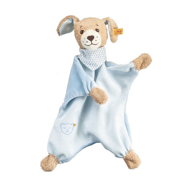 Steiff Schmusetuch Hund 30 cm blau-beige 239694