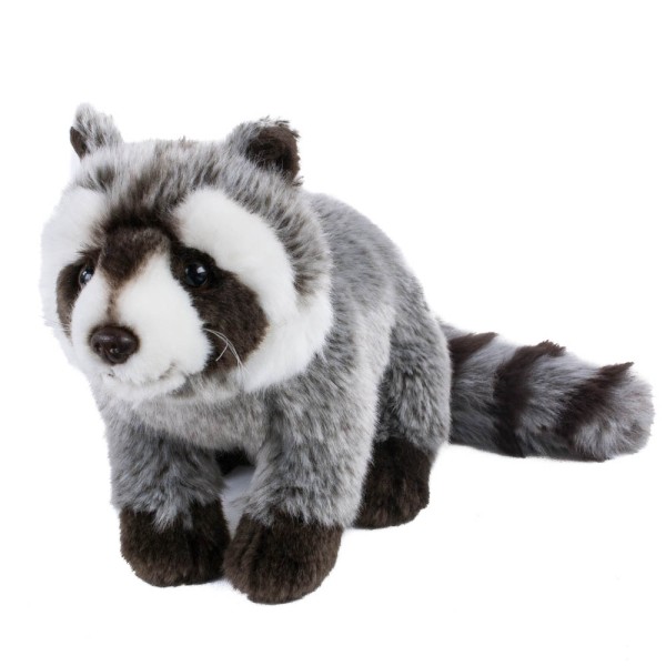 Kuscheltier Waschbär 33 cm stehend grau