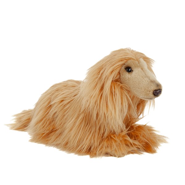 Kuscheltier Windhund braun liegend 32 cm Plüschhund