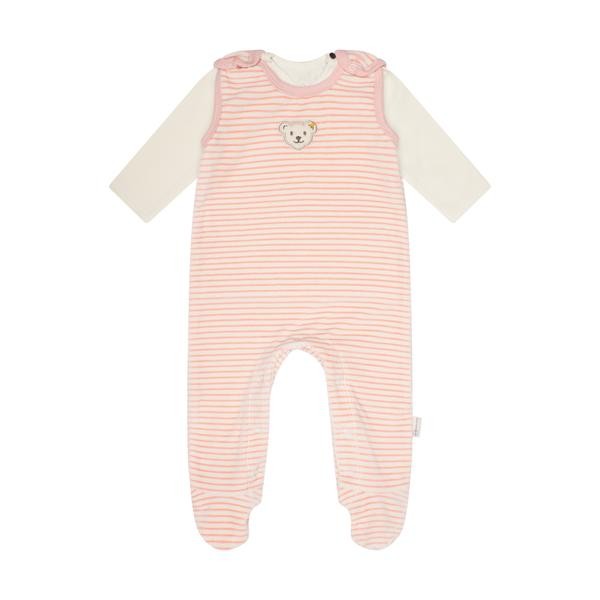 Steiff Set Strampler + T-Shirt langarm GOTS rosa