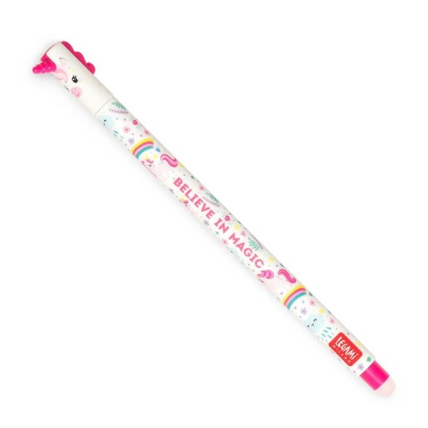 Erasable Gel Pen Einhorn 15 cm weiß/pink